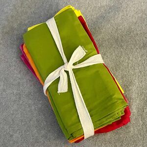 Colorful Cloth Napkins Set of 12 Reusable Fabric Dinner Napkins 16x16 NEW